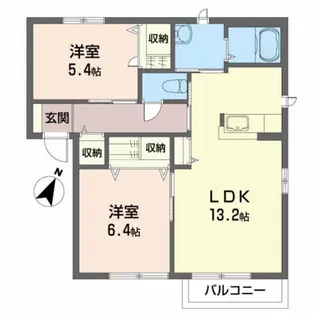 メゾン・ド・フォーレス【2階】の間取り