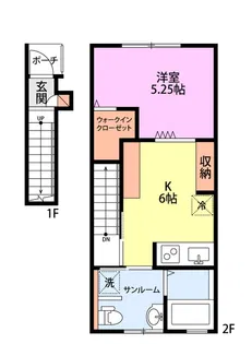 ラ・ランド B【2階】の間取り