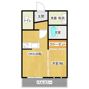 ドミナント竜ヶ崎【3階】の間取り