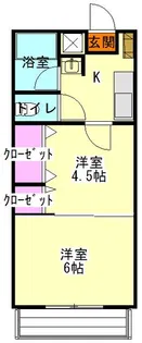 アルザスパインズヒルマンション【2階】の間取り