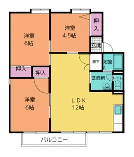 セジュールコンフォール【1階】の間取り