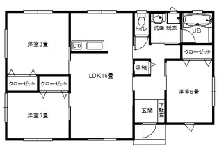 青森県十和田市西十五番町【一戸建】の間取り