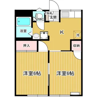 イクステンド河村【1階】の間取り