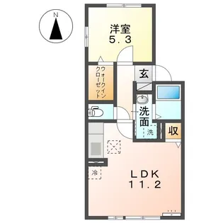 愛知県津島市藤浪町1【アパート】の間取り