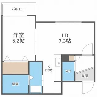 ブランノワールMIKEOS【2階】の間取り