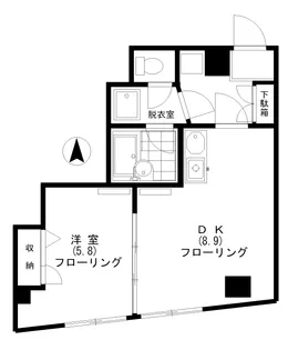 目黒DKウエスト【7階】の間取り
