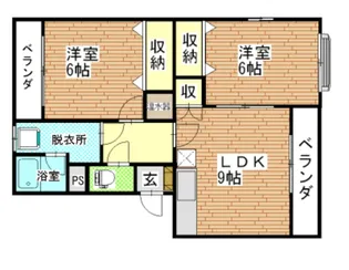 ガーデンハイム樗三番館【3階】の間取り