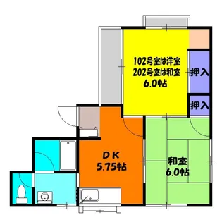 アメニティ亀創【1階】の間取り