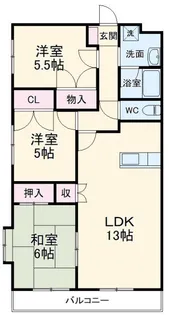 サン・フレア・ベル長通【1階】の間取り