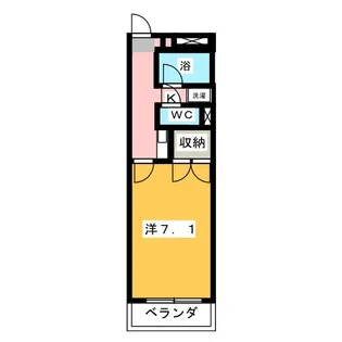 ユースハイム八剣【1階】の間取り