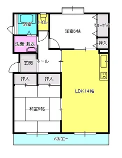 グランデール竹尾【2階】の間取り