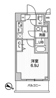 ALTERNA横濱阪東橋【8階】の間取り