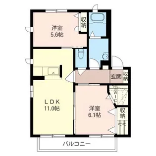 グラシューズムツミV【2階】の間取り