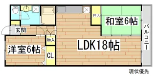 フレンドリー市名坂【1階】の間取り