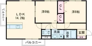 フォブール桜月【2階】の間取り