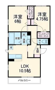 セジュールエスト 弐番館【3階】の間取り
