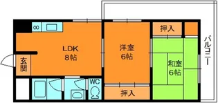 三郷駅前マンション【4階】の間取り