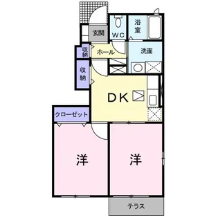 フレッシュリーガーデンA【1階】の間取り