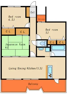 グレーシィ加古川【6階】の間取り