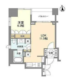 LaSante麻布十番【5階】の間取り