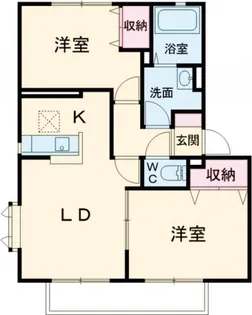 ソレジオタウン西川田D【2階】の間取り