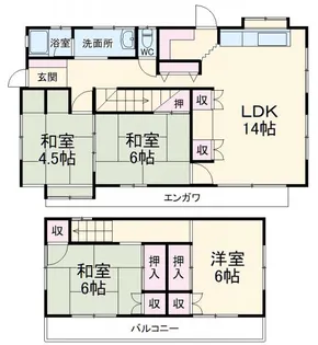 千葉県大網白里市柳橋【一戸建】の間取り