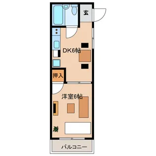 クレール東伊場【1階】の間取り