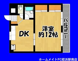 1DKの間取り画像