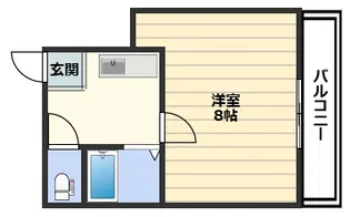 アワーズ長柄【4階】の間取り