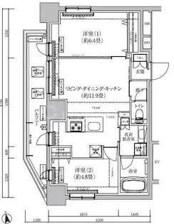 ティモーネグランデ田端ノルド【10階】の間取り