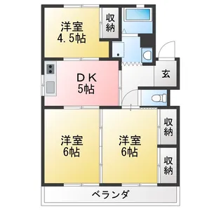 バロン幸定野【3階】の間取り