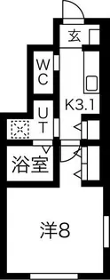 1Kの間取り画像