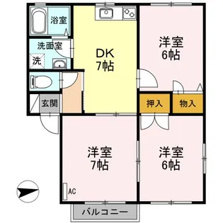 新潟県新潟市秋葉区下興野町【アパート】の間取り