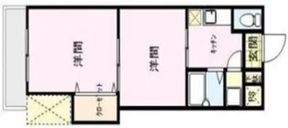 コスモマンション中央【5階】の間取り