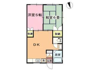 ハウスメント川奈【1階】の間取り