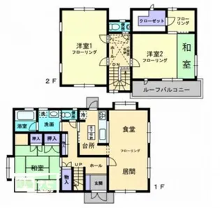 香川県高松市上之町3【一戸建】の間取り