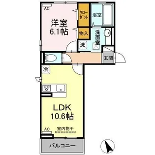 アンベル徳山【1階】の間取り