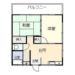 くろがねコーポ【2階】の間取り