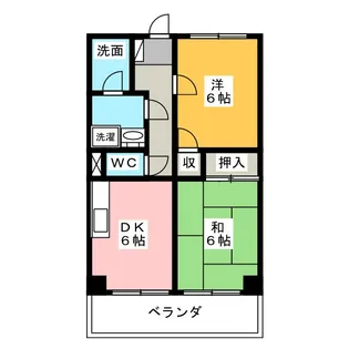 ワンフラット日詰【2階】の間取り