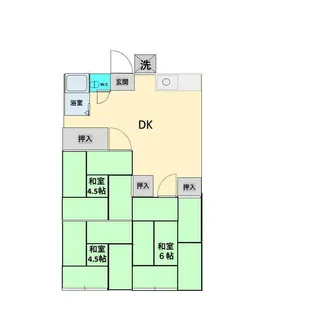 ハイツ・イズミ【1階】の間取り