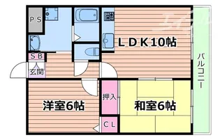 サンシェール千里【2階】の間取り