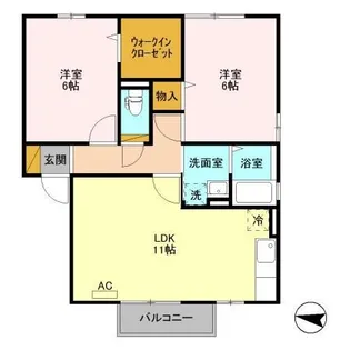 ファミィ―ルA【2階】の間取り