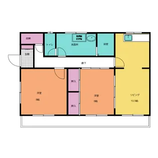 ハイツ宝船【2階】の間取り