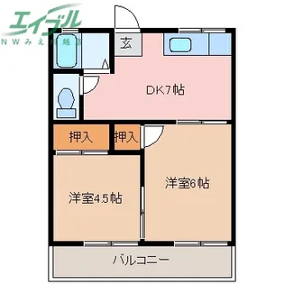 コリーヌ別名【2階】の間取り