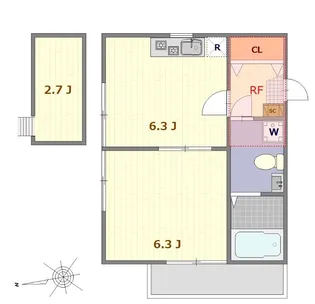 グランデシャンテ池袋【3階】の間取り