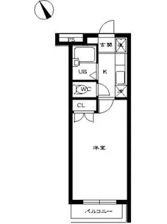 スカイコート馬込【3階】の間取り