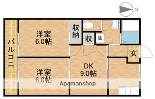 バームハイツ【2階】の間取り