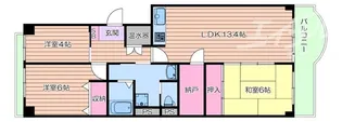 ユニハイム千里丘1号棟【9階】の間取り
