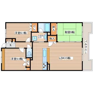 東仙台六番館【3階】の間取り