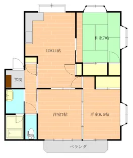 プロムコーポB【1階】の間取り